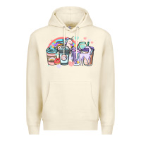 Sandshell unicorn coffee cups Premium Hoodie - NancyCooperArtShop