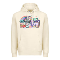 Tofu unicorn coffee cups Premium Hoodie - NancyCooperArtShop