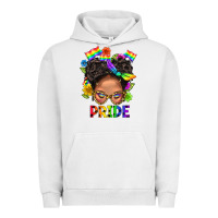 Pigment Lunar Rock LGBTQ+ Messy Bun Mom Pride With Flower Urban Hoodie - BundleAndBundleShop