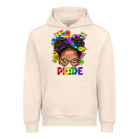 Sandshell LGBTQ+ Messy Bun Mom Pride With Flower Urban Hoodie - BundleAndBundleShop