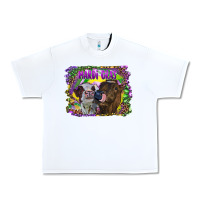 White Mardi Gras Heifers Urban Heavy Tee - RanaPortraitStore