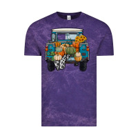 Cloud Purple Fall Pumpkin Farm Truck Vintage Tee - RanaPortraitStore