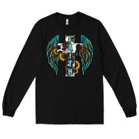 Black western wings cross Long Sleeve Tee - RanaPortraitStore