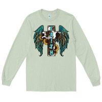Matcha western wings cross Long Sleeve Tee - RanaPortraitStore