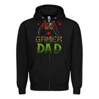 Black gamer dad Zipper Hoodie - HRA Design Shop