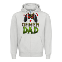 Dove Grey gamer dad Zipper Hoodie - HRA Design Shop