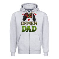 Heather Grey gamer dad Zipper Hoodie - HRA Design Shop