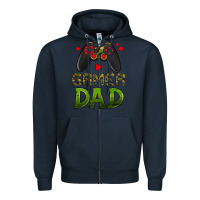 Navy gamer dad Zipper Hoodie - HRA Design Shop