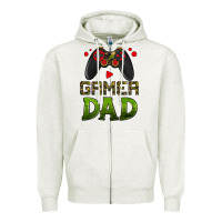 Oatmeal Heather gamer dad Zipper Hoodie - HRA Design Shop