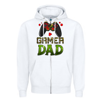 White gamer dad Zipper Hoodie - HRA Design Shop