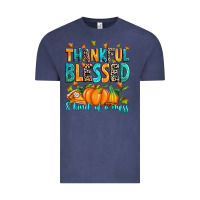 Vintage Denim Thankful blessed and kind of a mess Vintage Tee - RanaPortraitStore