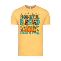 Vintage Mustard Thankful blessed and kind of a mess Vintage Tee - RanaPortraitStore