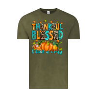 Vintage Olive Thankful blessed and kind of a mess Vintage Tee - RanaPortraitStore
