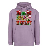 Lavender ho ho ho and a bottle of merlot Heavyweight Hoodie - AdoDesignShop