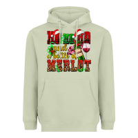 Matcha ho ho ho and a bottle of merlot Heavyweight Hoodie - AdoDesignShop
