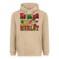 Mushroom ho ho ho and a bottle of merlot Heavyweight Hoodie - AdoDesignShop