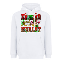 Ho Ho Ho And A Bottle Of Merlot Heavyweight Hoodie | Teevron