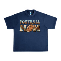 Navy football mom football smiley face Urban Heavy Tee - BarkalooDesign
