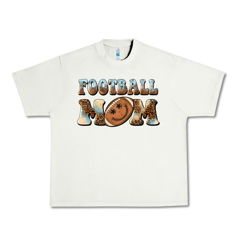 Football Mom Football Smiley Face Urban Heavy Tee by BarkalooDesign | Teevron