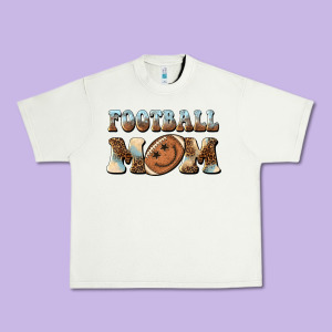 Football Mom Football Smiley Face Urban Heavy Tee Designed By Barkaloodesign