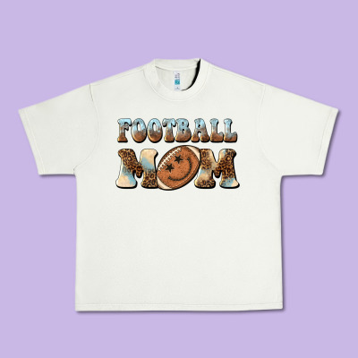Football Mom Football Smiley Face Urban Heavy Tee Designed By Barkaloodesign