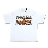 White football mom football smiley face Urban Heavy Tee - BarkalooDesign