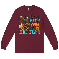 Burgundy this is how i fight my battles Long Sleeve Tee - Zillion Design Studio