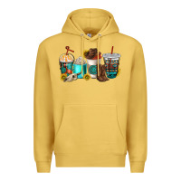 Antique Gold western coffee cups Premium Hoodie - NancyCooperArtShop