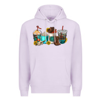 Lilac western coffee cups Premium Hoodie - NancyCooperArtShop