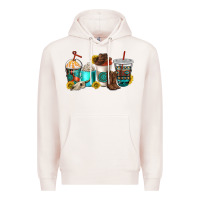 Pale Pink western coffee cups Premium Hoodie - NancyCooperArtShop