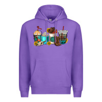 Purple western coffee cups Premium Hoodie - NancyCooperArtShop