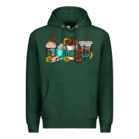 Sports Green western coffee cups Premium Hoodie - NancyCooperArtShop