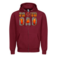 Burgundy proud dad Zipper Hoodie - HRA Design Shop