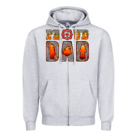 Heather Grey proud dad Zipper Hoodie - HRA Design Shop