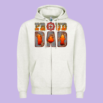 Proud Dad Zipper Hoodie Designed By Hra Design Shop