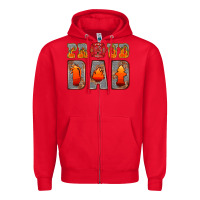 Red proud dad Zipper Hoodie - HRA Design Shop
