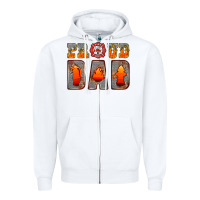 White proud dad Zipper Hoodie - HRA Design Shop