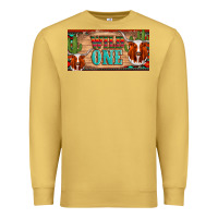 Antique Gold texas longhorn wild one cactus licanse plate Premium Sweatshirt - Artiststas