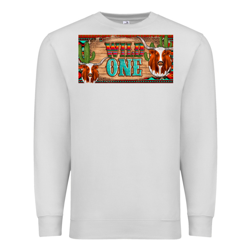 Texas Longhorn Wild One Cactus Licanse Plate Premium Sweatshirt by Artiststas | Teevron