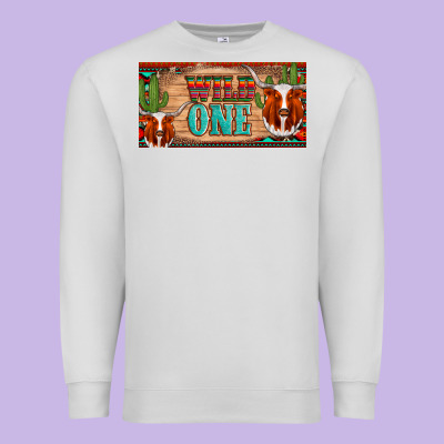 Texas Longhorn Wild One Cactus Licanse Plate Premium Sweatshirt Designed By Artiststas