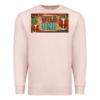 Pale Pink texas longhorn wild one cactus licanse plate Premium Sweatshirt - Artiststas