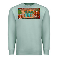 Seafoam texas longhorn wild one cactus licanse plate Premium Sweatshirt - Artiststas
