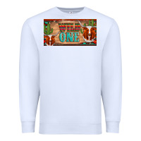 White texas longhorn wild one cactus licanse plate Premium Sweatshirt - Artiststas
