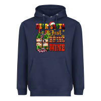 Navy dear santa just bring wine Heavyweight Hoodie - AdoDesignShop