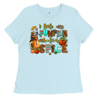 Baby Blue little pumpkin with a lot of spice Ladies Tee - AdoDesignShop