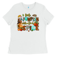 White little pumpkin with a lot of spice Ladies Tee - AdoDesignShop