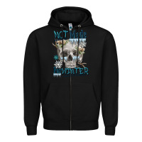 Black not made for winter skull Zipper Hoodie - FaDigitalArtStudio