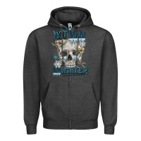 Charcoal Heather not made for winter skull Zipper Hoodie - FaDigitalArtStudio