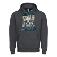 Smoke not made for winter skull Zipper Hoodie - FaDigitalArtStudio