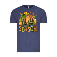 Vintage Denim Tis' the season Fall American Football Vintage Tee - RanaPortraitStore